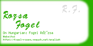 rozsa fogel business card
